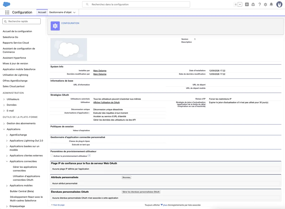 Fiche de l'application connectée Wailo Connect : le champ Utilisateurs autorisés vaut Tous les utilisateurs peuvent s'autoriser eux-mêmes